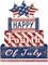4 Pcs Patriotic Tiered Tray Decor, Farmhouse 4th of July Table Wooden Sign Rustic Red White Blue Block Stack Decorations for Home Fireplace Mantel Memorial Day (Independence Day Happy)